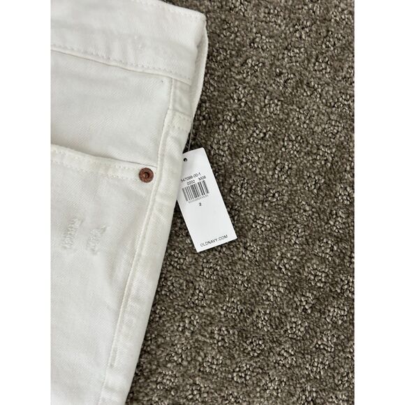 NEW WITH TAGS OLD NAVY High-Waisted O.G. Straight White Jeans Size 2R - Picture 10 of 10